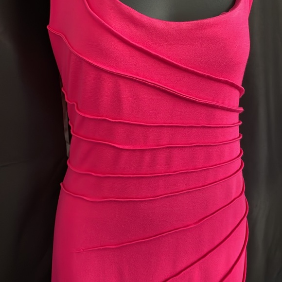Pretty in pink mini fitted with stitching diagonally back zip Sz 10 - Picture 3 of 8